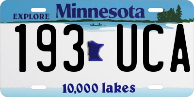 MN license plate 193UCA