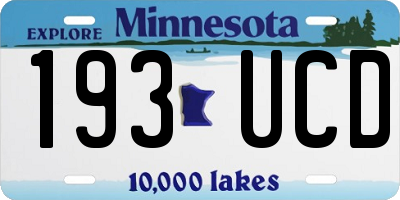 MN license plate 193UCD