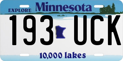 MN license plate 193UCK