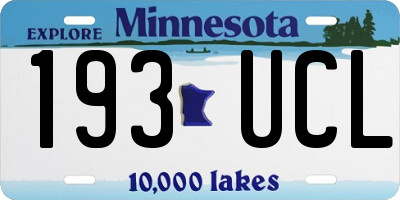 MN license plate 193UCL