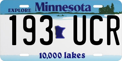 MN license plate 193UCR