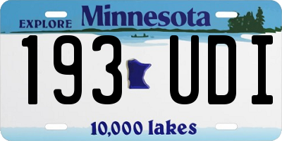 MN license plate 193UDI