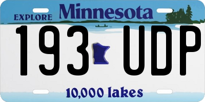 MN license plate 193UDP