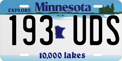 MN license plate 193UDS