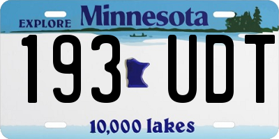 MN license plate 193UDT