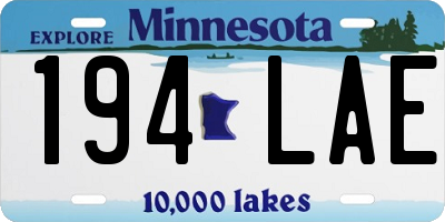 MN license plate 194LAE