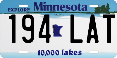 MN license plate 194LAT