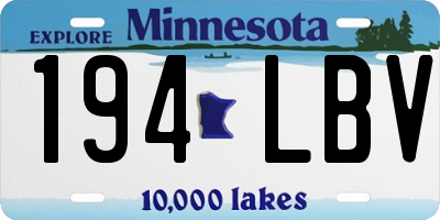 MN license plate 194LBV