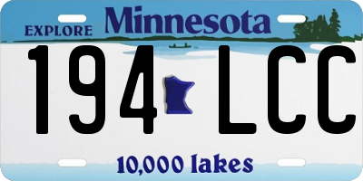 MN license plate 194LCC