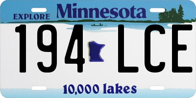 MN license plate 194LCE