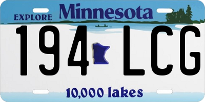 MN license plate 194LCG