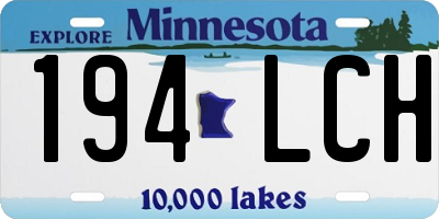 MN license plate 194LCH