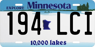 MN license plate 194LCI