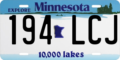 MN license plate 194LCJ