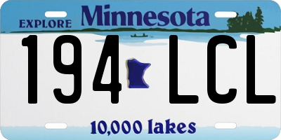 MN license plate 194LCL