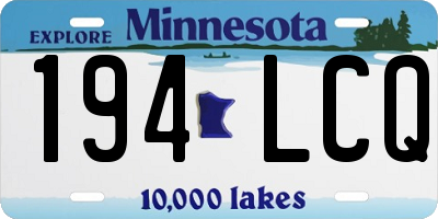 MN license plate 194LCQ