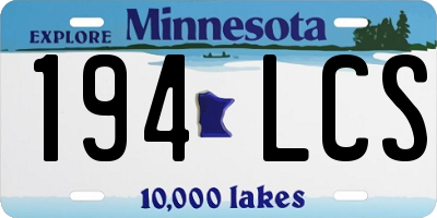 MN license plate 194LCS
