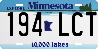 MN license plate 194LCT