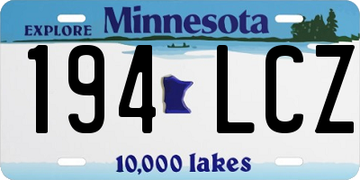 MN license plate 194LCZ