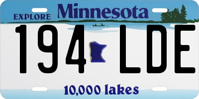 MN license plate 194LDE