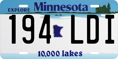 MN license plate 194LDI