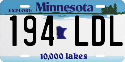 MN license plate 194LDL
