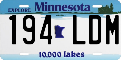 MN license plate 194LDM