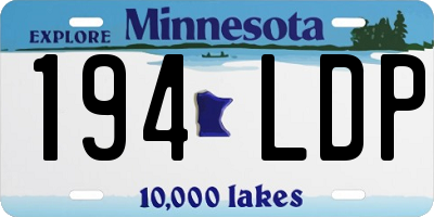 MN license plate 194LDP