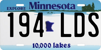 MN license plate 194LDS