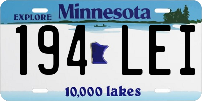 MN license plate 194LEI