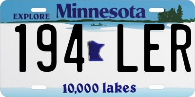 MN license plate 194LER