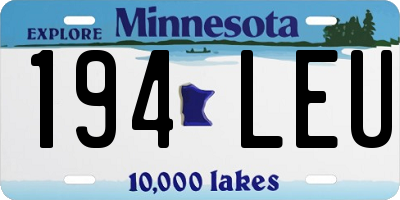 MN license plate 194LEU