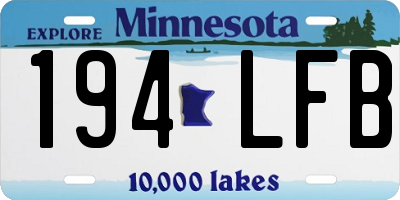 MN license plate 194LFB