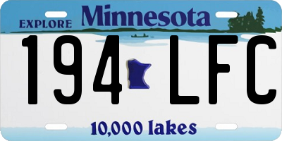 MN license plate 194LFC