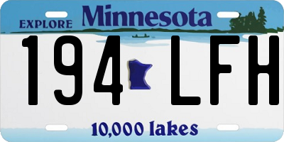 MN license plate 194LFH