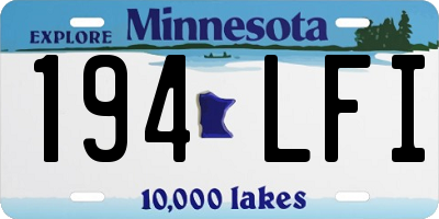 MN license plate 194LFI