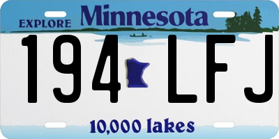 MN license plate 194LFJ