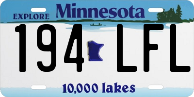 MN license plate 194LFL