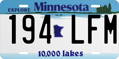 MN license plate 194LFM