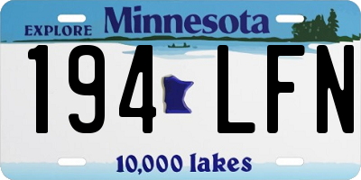 MN license plate 194LFN