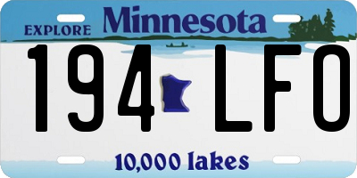 MN license plate 194LFO