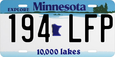 MN license plate 194LFP