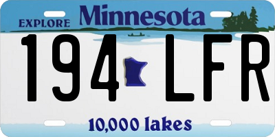 MN license plate 194LFR