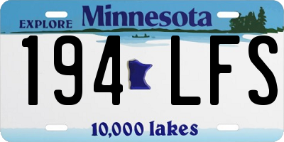MN license plate 194LFS