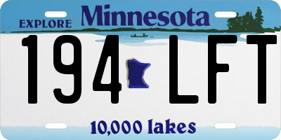MN license plate 194LFT