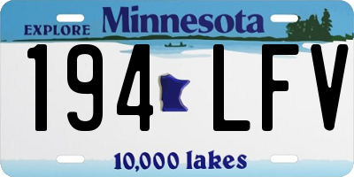 MN license plate 194LFV