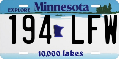 MN license plate 194LFW