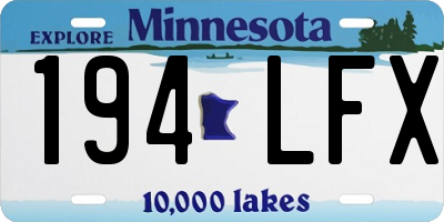 MN license plate 194LFX