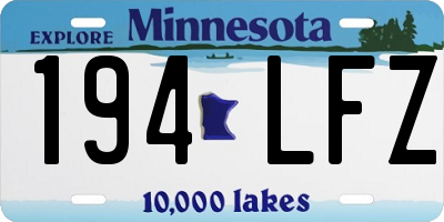 MN license plate 194LFZ