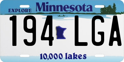 MN license plate 194LGA